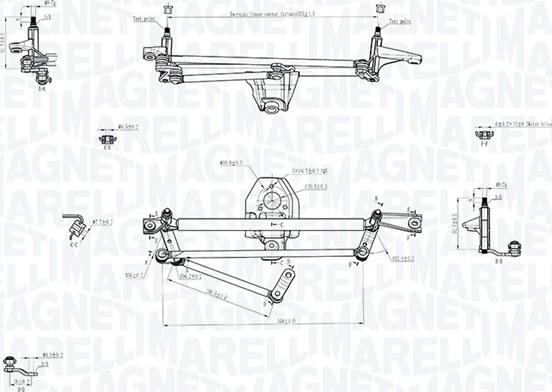 Magneti Marelli 085570707010 - Система тяг і важелів приводу склоочисника autocars.com.ua