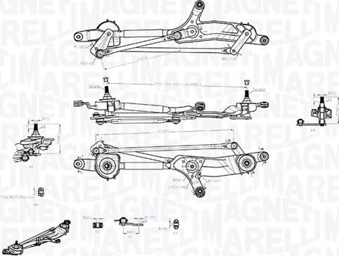 Magneti Marelli 085570711010 - Система тяг і важелів приводу склоочисника autocars.com.ua