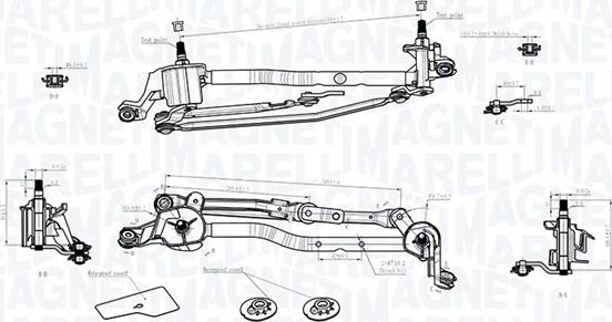 Magneti Marelli 085570714010 - Система тяг і важелів приводу склоочисника autocars.com.ua