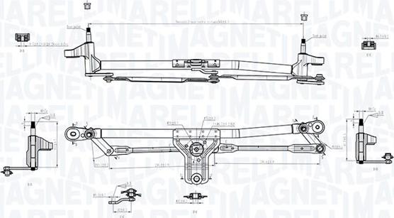 Magneti Marelli 085570715010 - Система тяг і важелів приводу склоочисника autocars.com.ua