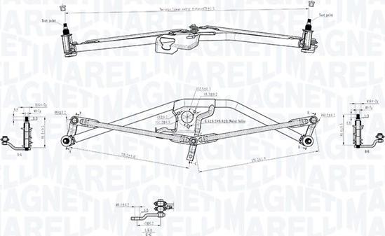 Magneti Marelli 085570719010 - Система тяг і важелів приводу склоочисника autocars.com.ua