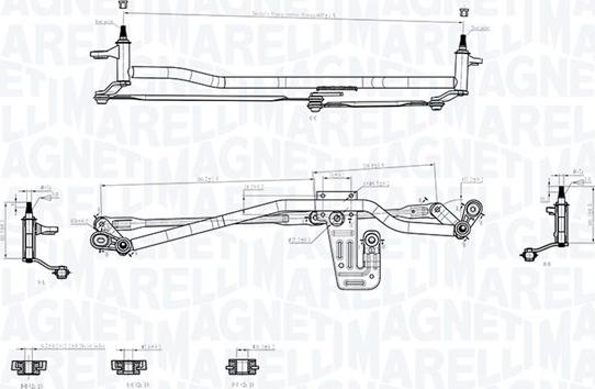 Magneti Marelli 085570724010 - Система тяг і важелів приводу склоочисника autocars.com.ua