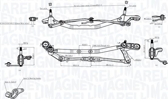 Magneti Marelli 085570725010 - Система тяг і важелів приводу склоочисника autocars.com.ua