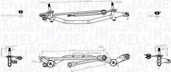 Magneti Marelli 085570739010 - Система тяг і важелів приводу склоочисника autocars.com.ua