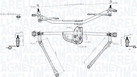 Magneti Marelli 085570742010 - Система тяг и рычагов привода стеклоочистителя avtokuzovplus.com.ua