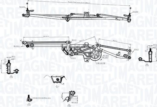 Magneti Marelli 085570751010 - Система тяг і важелів приводу склоочисника autocars.com.ua