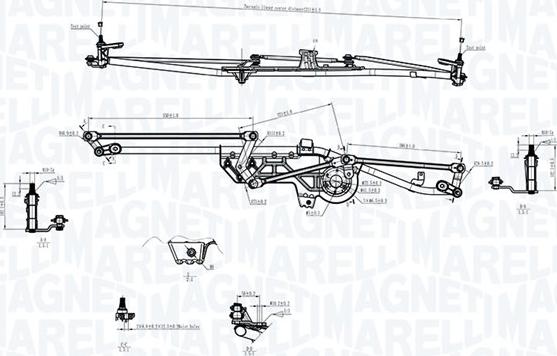 Magneti Marelli 085570752010 - Система тяг і важелів приводу склоочисника autocars.com.ua