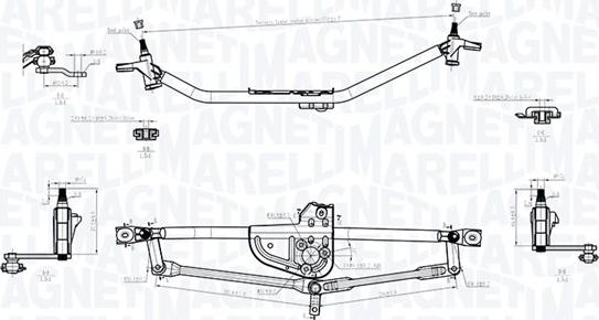 Magneti Marelli 085570754010 - Система тяг і важелів приводу склоочисника autocars.com.ua