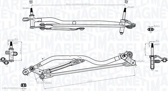 Magneti Marelli 085570756010 - Система тяг і важелів приводу склоочисника autocars.com.ua