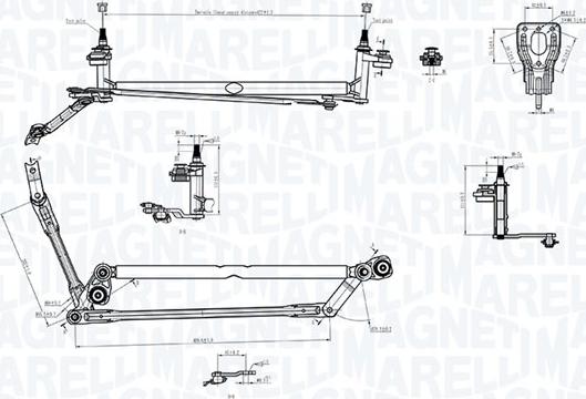 Magneti Marelli 085570759010 - Система тяг і важелів приводу склоочисника autocars.com.ua