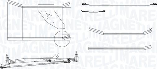 Magneti Marelli 085570760010 - Система тяг и рычагов привода стеклоочистителя avtokuzovplus.com.ua