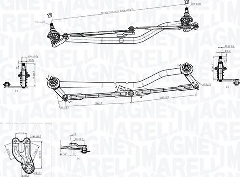 Magneti Marelli 085570787010 - Система тяг і важелів приводу склоочисника autocars.com.ua