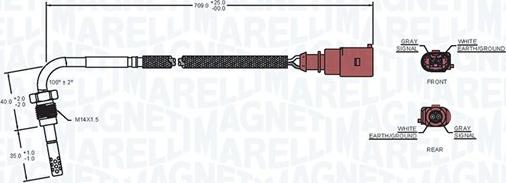 Magneti Marelli 172000011010 - Датчик, температура вихлопних газів autocars.com.ua