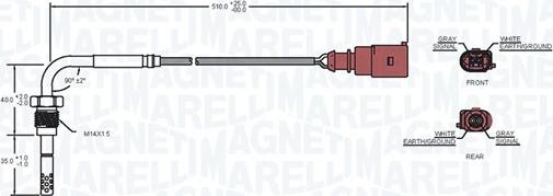 Magneti Marelli 172000019010 - Датчик, температура выхлопных газов avtokuzovplus.com.ua