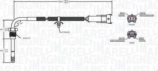 Magneti Marelli 172000031010 - Датчик, температура вихлопних газів autocars.com.ua