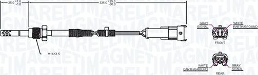 Magneti Marelli 172000043010 - Датчик, температура вихлопних газів autocars.com.ua