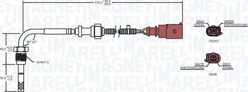 Magneti Marelli 172000045010 - Датчик, температура вихлопних газів autocars.com.ua