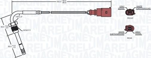 Magneti Marelli 172000063010 - Датчик, температура выхлопных газов avtokuzovplus.com.ua