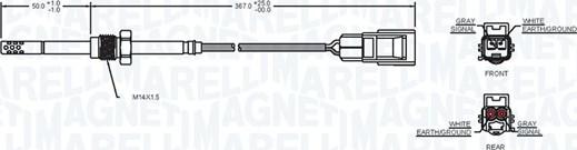 Magneti Marelli 172000067010 - Датчик, температура вихлопних газів autocars.com.ua