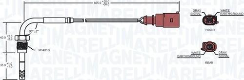 Magneti Marelli 172000069010 - Датчик, температура вихлопних газів autocars.com.ua