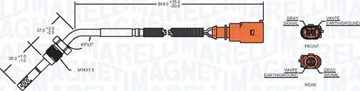 Magneti Marelli 172000073010 - Датчик, температура вихлопних газів autocars.com.ua