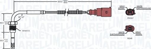 Magneti Marelli 172000081010 - Датчик, температура вихлопних газів autocars.com.ua