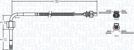 Magneti Marelli 172000091010 - Датчик, температура вихлопних газів autocars.com.ua