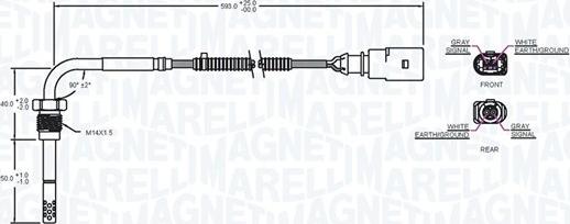 Magneti Marelli 172000095010 - Датчик, температура вихлопних газів autocars.com.ua