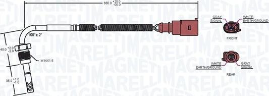 Magneti Marelli 172000137010 - Датчик, температура выхлопных газов avtokuzovplus.com.ua