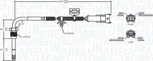 Magneti Marelli 172000143010 - Датчик, температура вихлопних газів autocars.com.ua