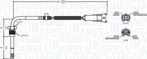 Magneti Marelli 172000145010 - Датчик, температура вихлопних газів autocars.com.ua