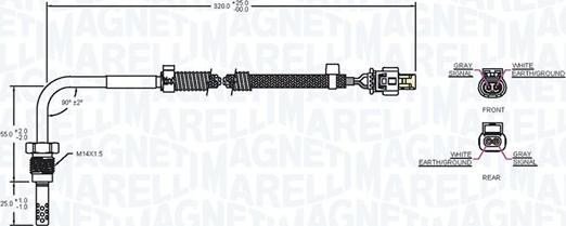 Magneti Marelli 172000151010 - Датчик, температура выхлопных газов autodnr.net