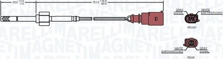 Magneti Marelli 172000187010 - Датчик, температура вихлопних газів autocars.com.ua