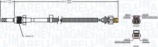 Magneti Marelli 172000199010 - Датчик, температура вихлопних газів autocars.com.ua