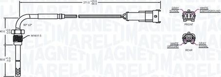 Magneti Marelli 172000227010 - Датчик, температура вихлопних газів autocars.com.ua