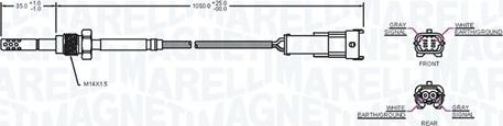 Magneti Marelli 172000237010 - Датчик, температура вихлопних газів autocars.com.ua