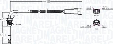 Magneti Marelli 172000245010 - Датчик, температура вихлопних газів autocars.com.ua