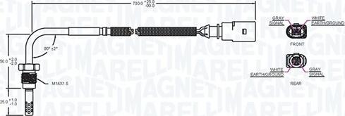 Magneti Marelli 172000247010 - Датчик, температура выхлопных газов avtokuzovplus.com.ua