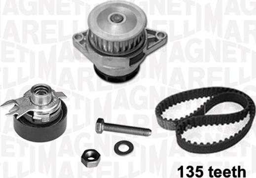 Magneti Marelli 341401370001 - Водяний насос + комплект зубчатого ременя autocars.com.ua