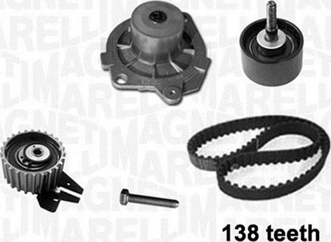 Magneti Marelli 341403980001 - Водяний насос + комплект зубчатого ременя autocars.com.ua