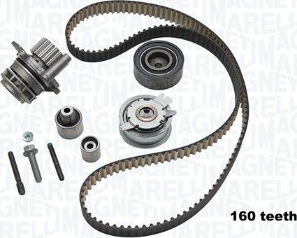 Magneti Marelli 341404080002 - Водяний насос + комплект зубчатого ременя autocars.com.ua