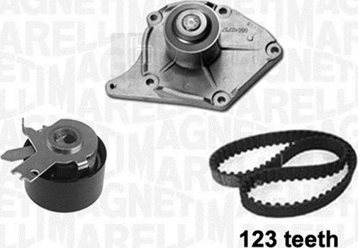 Magneti Marelli 341404170001 - Водяний насос + комплект зубчатого ременя autocars.com.ua