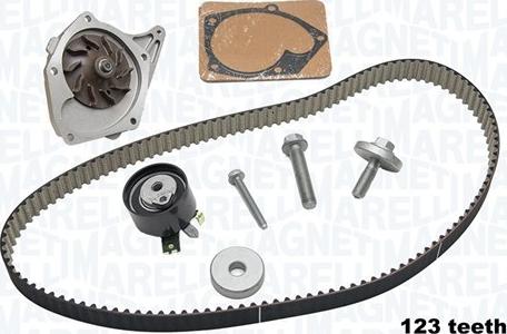 Magneti Marelli 341404170002 - Водяний насос + комплект зубчатого ременя autocars.com.ua