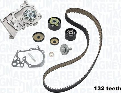 Magneti Marelli 341404710002 - Водяний насос + комплект зубчатого ременя autocars.com.ua