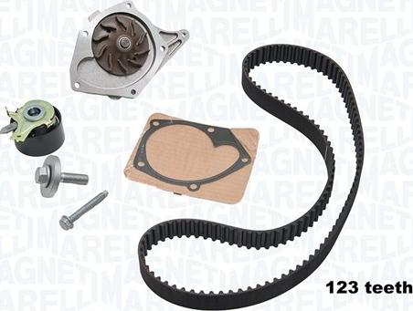 Magneti Marelli 341404730002 - Водяний насос + комплект зубчатого ременя autocars.com.ua