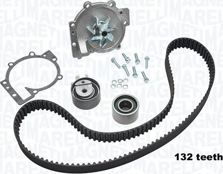 Magneti Marelli 341404980001 - Водяний насос + комплект зубчатого ременя autocars.com.ua