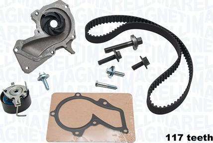 Magneti Marelli 341405780001 - Водяний насос + комплект зубчатого ременя autocars.com.ua