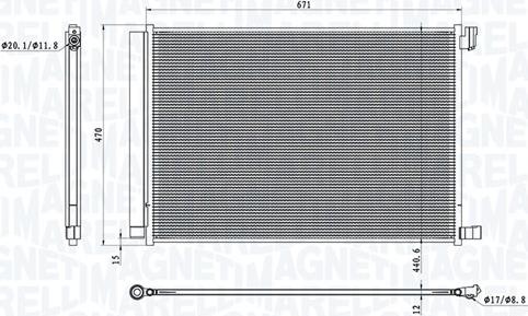 Magneti Marelli 350203101300 - Конденсатор кондиционера avtokuzovplus.com.ua