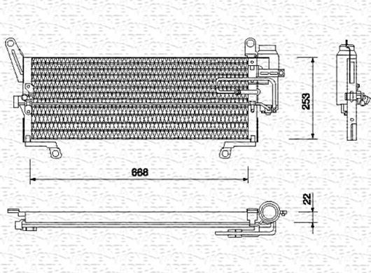 Magneti Marelli 350203104000 - Конденсатор, кондиціонер autocars.com.ua