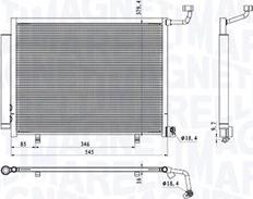 Magneti Marelli 350203105000 - Конденсатор, кондиціонер autocars.com.ua